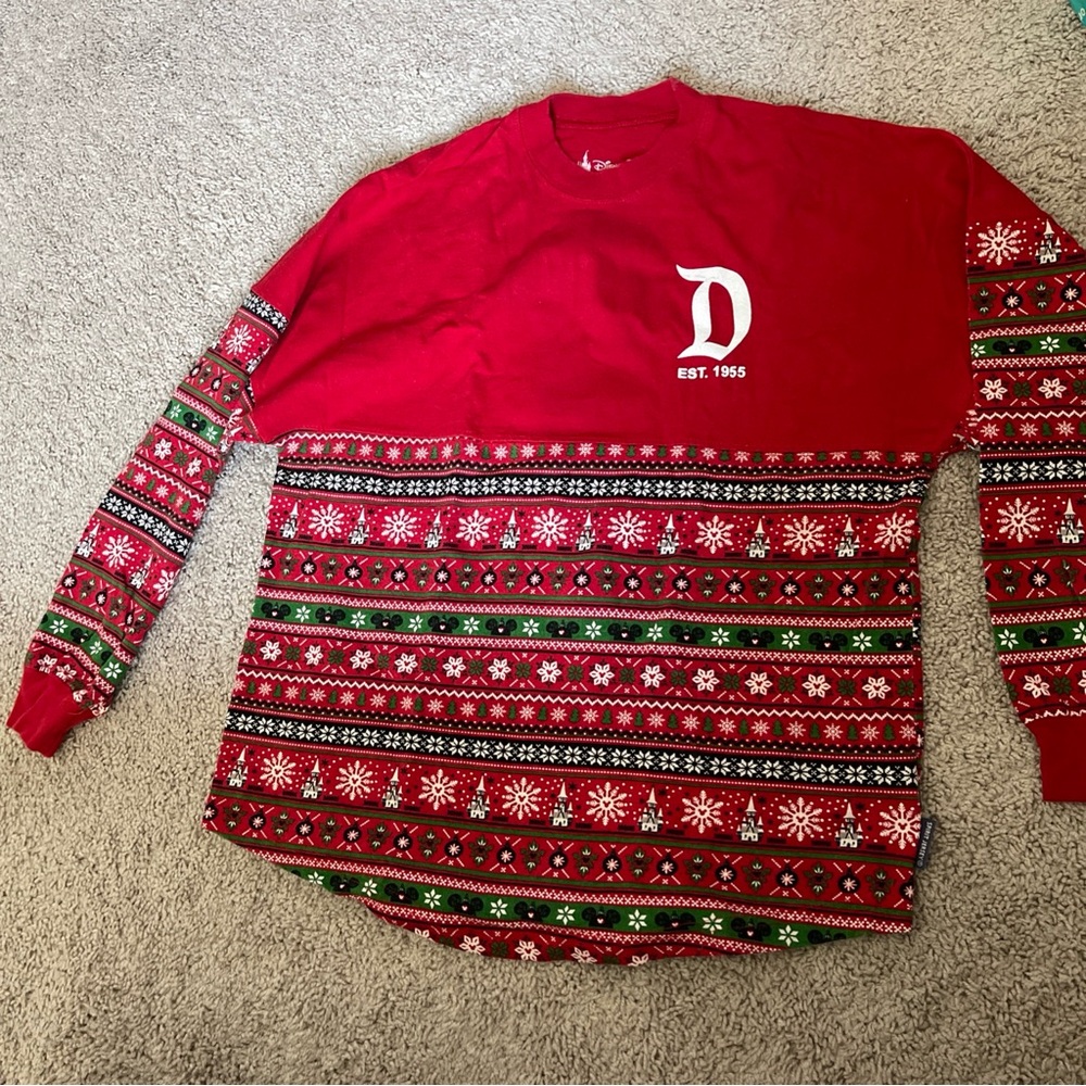 Disney 2018 Disneyland Christmas Spirit Adult Jersey Size XS Red